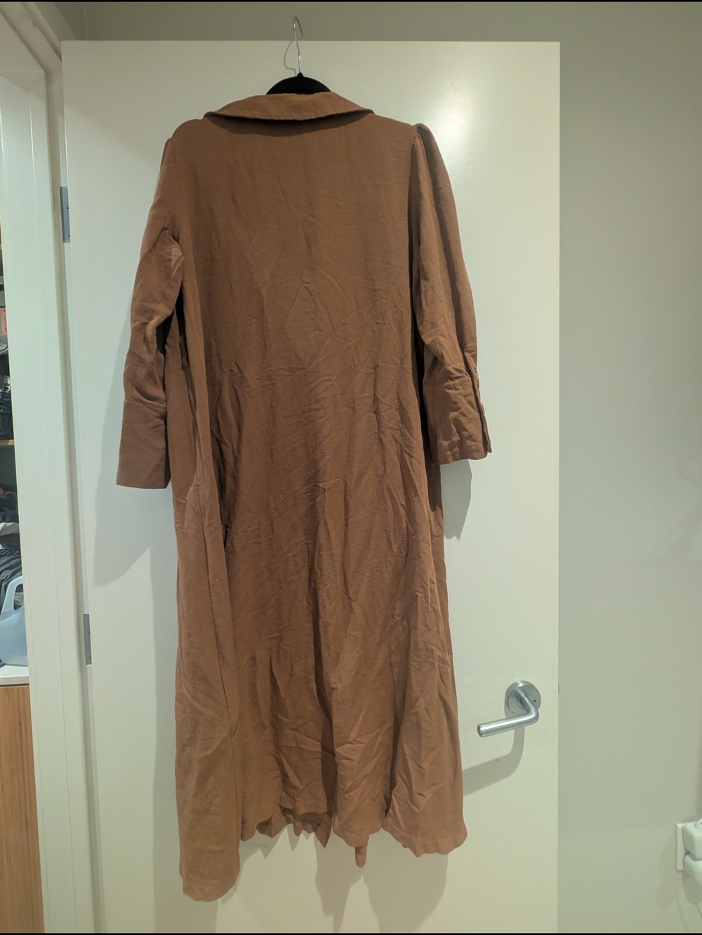 Brown Button-Front Women's Shirt Dress Koton - Picture 2 of 5